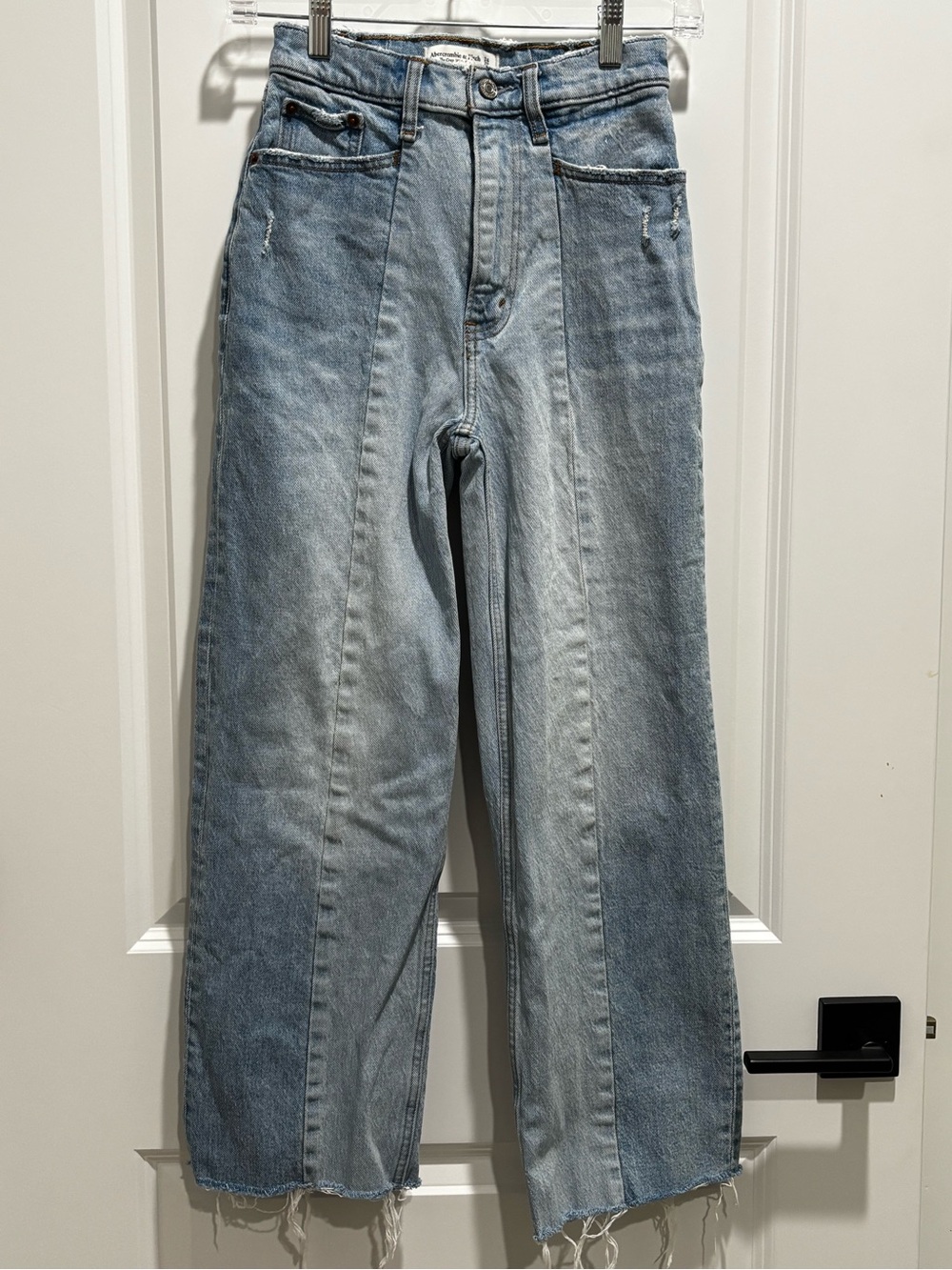 Abercrombie & Fitch Light Blue Panel Wide-Leg Jeans